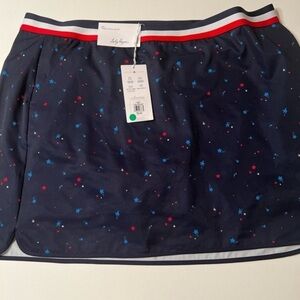 NWT Lady Hagen 17" Contrast Trim Golf Skort Women's Size 2XL Navy Blue (J)